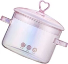 Vaguelly Glass Pot, Clear Cooking Quarts, Pink 1.5L(1.6QT). Price: $43.70.