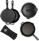 Pit Boss 6 Piece Cast Iron Starter Kit Pre-seasoned Skillet Oven Grill Camping New. Price: $172.95.