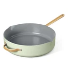 Beautiful 5.5 Quart Ceramic Non-stick Saut Pan With Strainer Lid Sage Green By New. Price: $99.99.