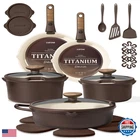 Carote 22PCS Titanium Cookware Set Pots And Pans Non Stick Kitchen Cooking New. Price: $159.95.