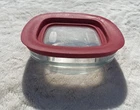 Rubbermaid 2.5 Cups Glass Food Storage Container Red Lid Usa Discontinued Used. Price: $30.00.