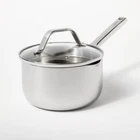 1.5QT Stainless Steel Sauce Pan With Straining Lid Silver - Figmint New. Price: $31.20.