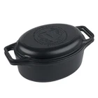 Victoria 6-QUART Cast Iron Oval Dutch Oven Combination Combo Cooker Pot And New. Price: $136.98.