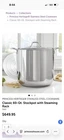 Princess House Heritage Classic 60 Qt Stainless Stockpot W/ Lid & Steaming Rack New. Price: $350.00.