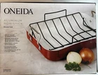 Oneida Aluminum Ceramic Non-stick Roaster Set, 25 Lb Capacity, 2-PIECE New. Price: $44.99.