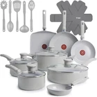 T-fal Refresh Ceramic Pots And Pans Set, 20-PIECE Nonstick Cookware Stockpo New. Price: $249.29.