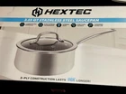 Hextec 2.15 Qt 3 Ply Hybrid Sauce Pan W/ Tempered Glass Lid Kitchen Cookware New. Price: $59.90.