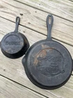 Two (2) Bayou Classic Cast Iron Skillets 10 & 6 Used. Price: $19.99.