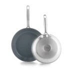 Greenpan Treviso 9.5 And 11 Frying Skillet Set, Non-toxic Pfas-free New. Price: $85.61.