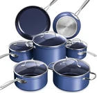 Nuwave Healthy Duralon Blue Ceramic Nonstick Cookware Set, Diamond Infused Sc... New. Price: $299.84.