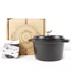 Staub Cocotte Deep Round Enameled Cast Iron Dutch Oven In Black 20CM/2.75L New. Price: $199.99.
