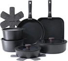 Sensarte Ceramic Cookware Sets, Pots And Pans Non Stick, 14-PIECE Induction New. Price: $124.39.