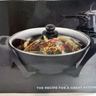 Electric Wok Nonstick Cool Touch Handles Tempered Glass Chefs Counter New. Price: $25.87.