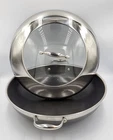 Hexclad 14" Wok With Stainless Steel Lid 14-INCH Hybrid Nonstick -used Good. Price: $65.99.