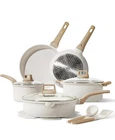 Carote 14 Pcs Pots And Pans Set Nonstick, A08308, Cream White, New!. Price: $79.99.