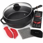 Crucible Cookware 10.25-INCH Iron Skillet Set Pre-seasoned Including Silicone New. Price: $55.96.