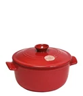Emile Henry Flame Round Stewpot Dutch Oven, 2.6 Quart, Burgundy New. Price: $217.99.