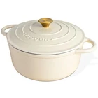 Nuovva Enamelled Cast Iron Dutch Oven Pot With Lid 6.4-QUART Deep, Cream New. Price: $98.78.