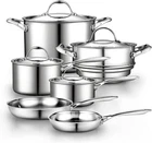 Cooks Standard Stainless Steel Kitchen Cookware Sets 10 Piece, Silver New. Price: $280.64.