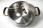 Viking Copper Handle 3-PLY Stainless Steel 8 Quart Stock Pot Glass Lid Nwt New. Price: $129.99.
