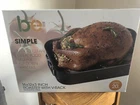 Basic Essential Roaster With V-rack 16X12X3" Non-stick Steel Great For Turkey Used. Price: $14.99.