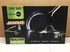 Greenpan Hard Anodized Ceramic Nonstick 5 Piece Cookware Pots And Pans Set New. Price: $179.95.