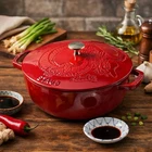 Staub 3.75 Qt Cast Iron Essential French Oven 24 Dragon Lid Red New Limited Rare. Price: $399.00.