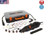 1-AMP Variable Speed Rotary Tool 100 Accessories Flex Shaft Carrying Case New. Price: $36.63.