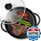 Moss & Stone 12 Nonstick Grill For Indoor Cooking, Cast Aluminum Griddle New. Price: $52.88.