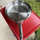 Calphalon Premier Space Saving Stainless Steel Frying Pan Flat Glass Lid 3 Qt Used. Price: $69.95.