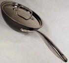 Breville 10" Stir Fry Pan Non-stick Hard-anodized W/ Stainless Lid 18 1/2" Used. Price: $36.50.