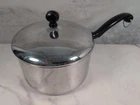 Vintage Farberware 3 Quart Stainless Steel Aluminum Clad Saucepan Pot & Lid Usa Used. Price: $40.00.