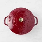 Staub Enameled Cast Iron Braiser With Dragon Lid, 2.5-QT., Cranberry New. Price: $134.99.
