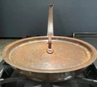 Vtg # 24 Matfer Bourgeat Copper 10 Saut Skillet Pan & Lid Brass Handle France Used. Price: $375.00.