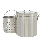 Bayou 24 Qt Stainless Steel Boil Fry Steam Cooking Stockpot W/ Basket (open Box) New. Price: $71.60.