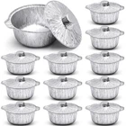 Disposable Aluminum Pot With Lid Round Foil Pans Cookware Food Con... New. Price: $40.73.