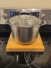 Stock Pot Stainless Steel 8 Qt Induction W Lid Glass Used. Price: $25.96.