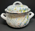 Crofton 1 Qt Enameled Steel Pot Floral W/ Lid Double Handles 4 Cup Cookware Cute New. Price: $21.99.