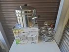 Tabakh IC-205 5-RACK Stainless Steel Idli Cooker With Strong Handles,silver,pot Open. Price: $22.00.
