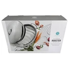Martha Stewart Stainless Steel Covered Oval Roaster W/ Rack 15"X10.8" New. Price: $54.99.