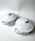 Creuset Eiffel Tower 10CM Mini Cocotte Casseroles Of 2 White Stoneware. Price: $54.99.