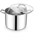 E-far 16 Qt Stainless Steel Stock Pot Induction Cooker Glass Lid Heavy Duty New. Price: $95.18.
