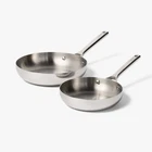2PK (8" & 10") Uncoated Stainless Steel Frying Pan Set - Figmint New. Price: $60.20.