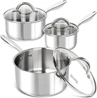 Michelangelo Set 6PC, 18/10 Stainless Steel With Lid, Tri-ply New. Price: $94.48.