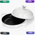 Hasteel 5 Qt Cast Iron Dutch Pre-seasoned Enamel Pot Lid Non-stick Round New. Price: $71.61.