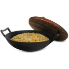 Megachef Cast Iron Wok 14 Inch With Lid Heavy Duty Oven Safe Cooking Free Ship New. Price: $49.99.