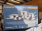 Cuisinart Classic Tri-ply 10-PC Cookware Set Stainless Steel New. Price: $180.00.