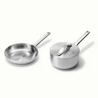 Caraway Stainless Steel Mini Duo 5-PLY 8" Fry Pan & 1.75 Qt Sauce Sealed New. Price: $169.50.