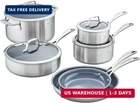 Zwilling Spirit Ceramic Nonstick Cookware Set, 10-PC, Stainless Steel New. Price: $487.69.