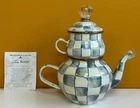 Mackenzie-childs 89213-540 Sterling Check High Tea, Hand Painted, Set. New!. Price: $159.00.